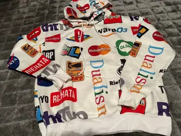 DLSM riehata 로고 프린트 후드티