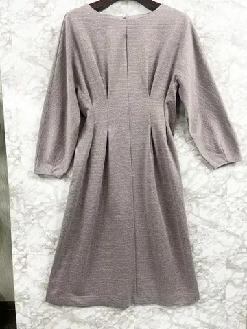 index 새상품급 그레이 무릎 기장 원피스 긴팔