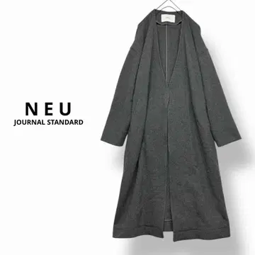 NEU JOURNAL STANDARD 울 코트 노카라 롱 코트