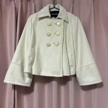 숏코트 화이트 무스탕