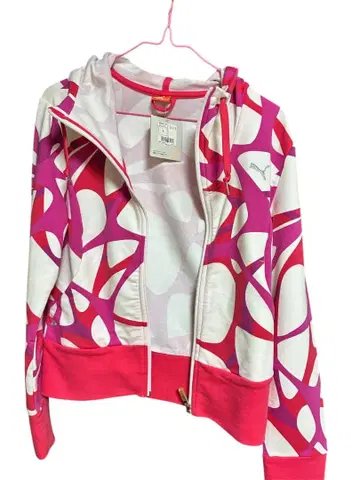 PUMA 푸마 올 패턴 풀 집업 후드티 맨투맨 자켓 S