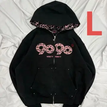 9090 girl OG Logo Zip Hoodie