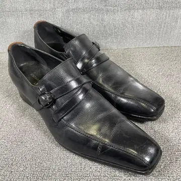 캐서린 햄넷 가죽 신발 비즈니스 슈즈 블랙 24.5cm 벨트 스퀘어토