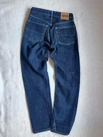 AVIANTIC 다크 블루 스트레이트 데님 27 S 빨간색 귀