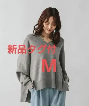 [미사용 새상품] GLOBAL WORK 멜티 리브 V넥 풀오버