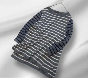 빅 사이즈! 23구 캐시미어 100 보더 컬러 니트