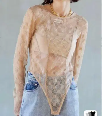 PRANK PROJECT 플랭크 프로젝트 모노그램 레이스 바디수트