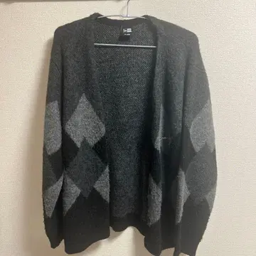NEW ERA 아가일 무늬 가디건 XXL