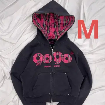 9090 girl OG Logo Zip Hoodie