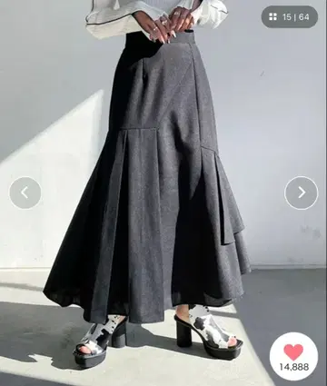 PAGEBOY 아지메 캉캉 스커트 블랙