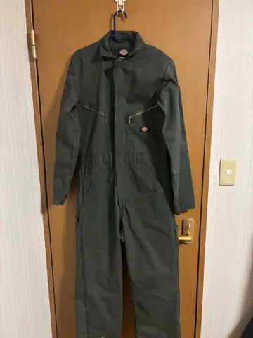 Dickies 올인원 긴팔 작업복 카키