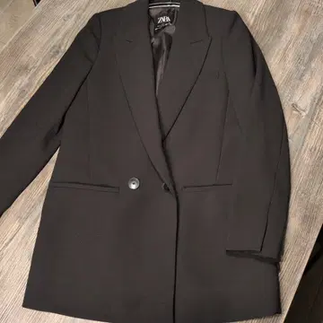 ZARA 블랙 더블 버튼 자켓 XS
