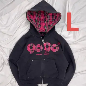 9090 girl OG Logo Zip Hoodie