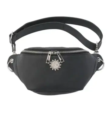 EVRIS 블랙 바디백 웨스트 파우치