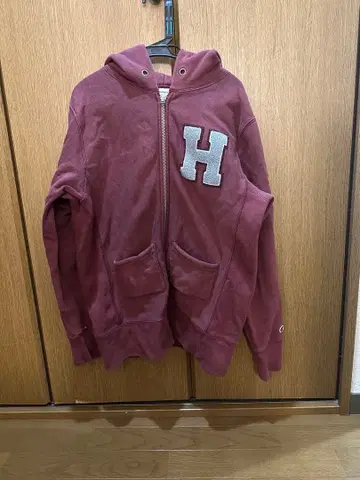 Champion Reverse Weave 후드티 L 버건디 한정판