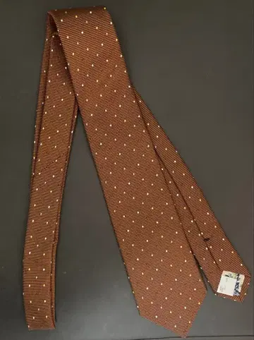 폴스미스 넥타이 브라운 도트 실크100 Paul Smith