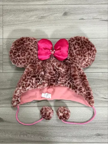 디즈니 미니 레오파드 무늬 팬캡