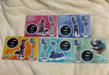 주토피아2 HAPPY 복권 G상 아크릴 스탠드 5개 세트