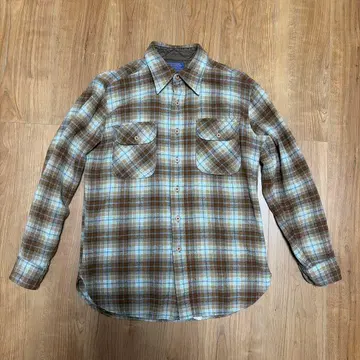 Pendleton 70년대 울 셔츠 (M) 브라운 좋은 배색