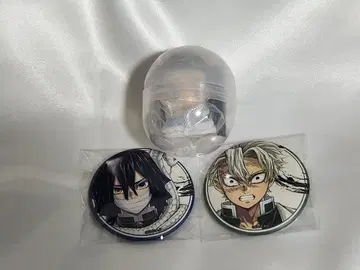 귀멸의 칼날 사네미 이쿠로 매트 캔뱃지+캡슐 토이 오네무탄 세트