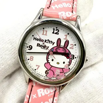 헬로키티 Rody 시티즌 손목시계 핑크 컬러 일본 한정판 콜라보