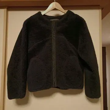 여성용 보아 자켓 블루종 블랙 M