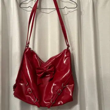 숄더백 토트백 빨간색 리본