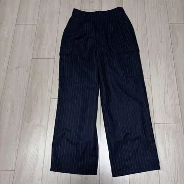 beauty&youth 폴리에스테르 울 스트라이프 카고 팬츠