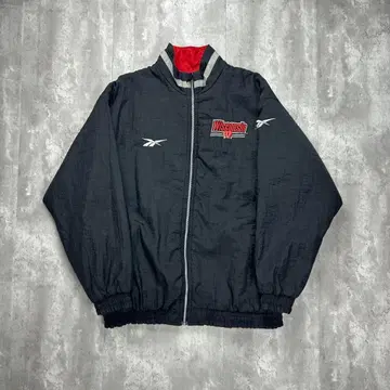 리복 자수 로고 리버서블 나일론 자켓 블랙 레드 L 6082