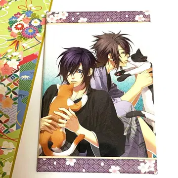 박앵귀 스퀘어 캔뱃지 오키타 소지 사이토 하지메 고양이