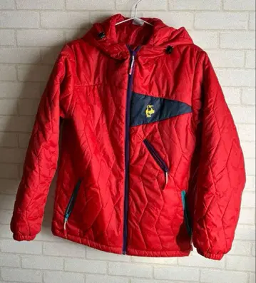 CHUMS 후드 부착 퀼팅 자켓 레드 L 사이즈