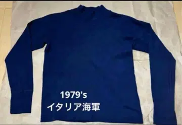 1979's 이탈리아 해군 코튼 모크넥 니트 M-L 상당