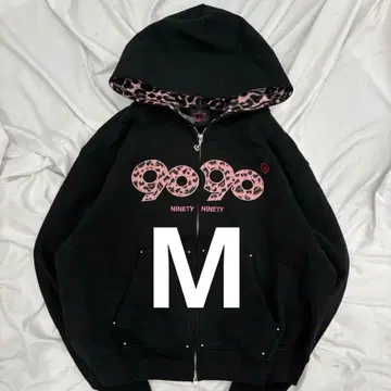 9090 블랙 집업 후드티 size M