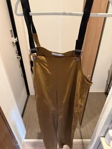 AZUL moussy 브라운 서스펜더 오버롤