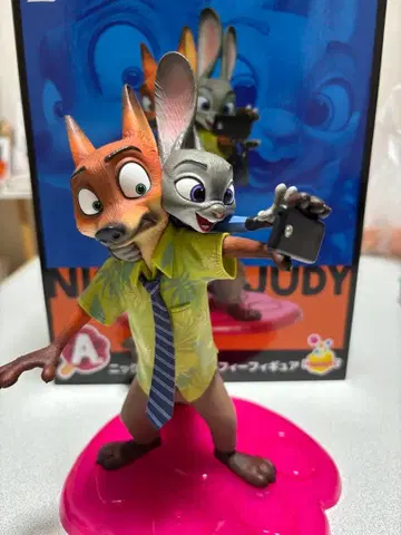 주토피아 닉 & 주디 셀피 피규어 제일복권 A상