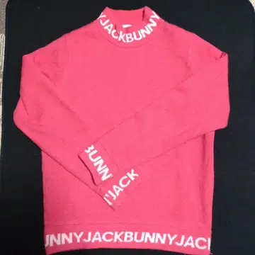 Jack Bunny!! 핑크 터틀넥 니트 자켓