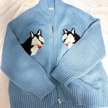 WEB 한정판 빅 실루엣 집업 코위찬 니트/스웨터