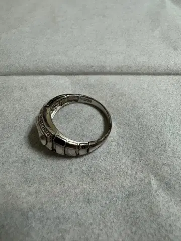 실버 텍스처 반지