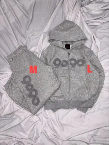 그레이 후드 부착 셋업 M/L