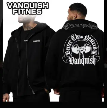 [ 완판템 ] Vanquish fitness 오버 사이즈 지퍼 후드티