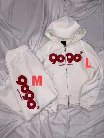 90 OG 로고 집 후디 셋업