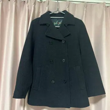 EAST BOY 피 코트 더블 브레스트 블랙