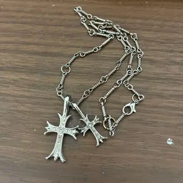 실버 크로스형 펜던트 목걸이