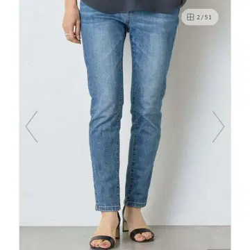 BEARDSLEY 데님 레깅스(끈 포함) 미드나잇 블루 사이즈 1