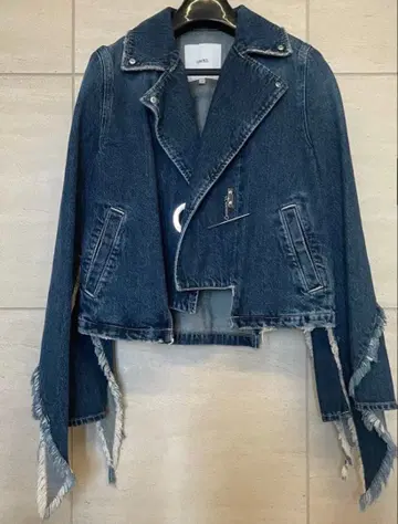 un3d. 비대칭 데님 자켓 데미지 가공