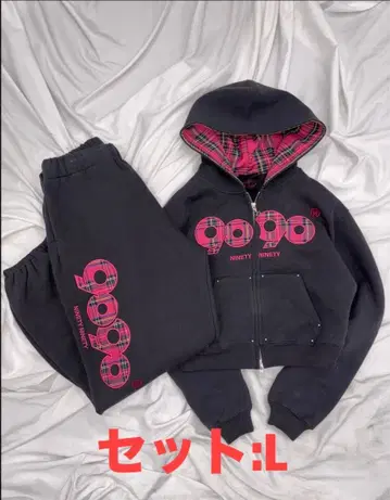 90 OG 로고 집 후디 셋업