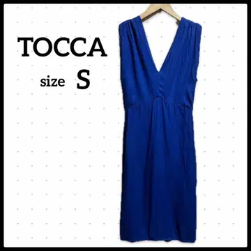 [ 새상품급 ] TOCCA 블루 원피스 드레스 종아리 기장 사이즈 4