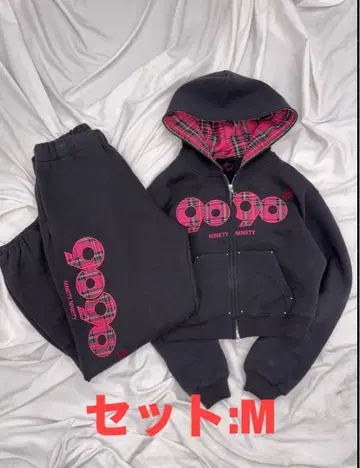 90 OG 로고 집 후디 셋업