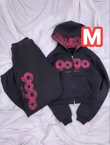 9090 OG 로고 집 후디 x 스웻 팬츠