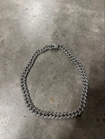 실버 다이아몬드풍 체인 목걸이! 대인기 아이템!